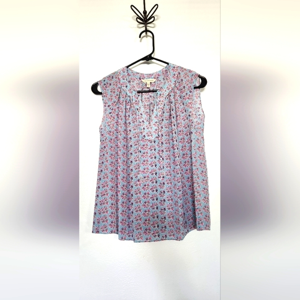 Rebecca Taylor Floral Print Silk Blouse